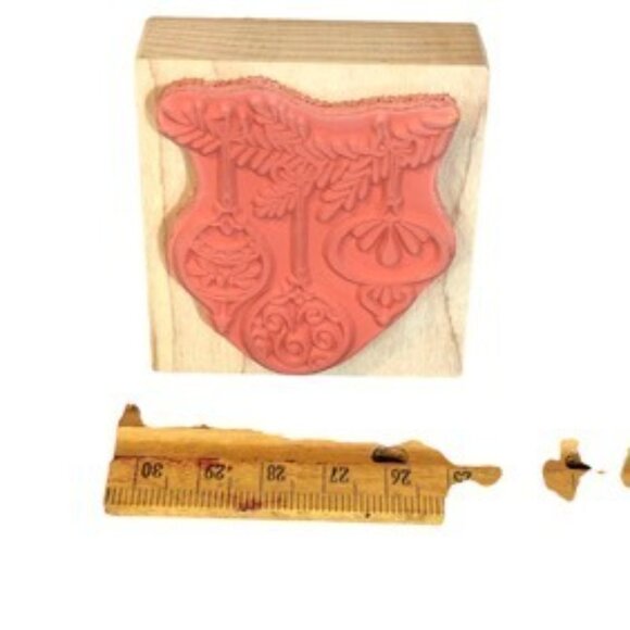 PSX-F3038 Designs Three Christmas Ornaments Rubber Stamp 2000 - Picture 3 of 3